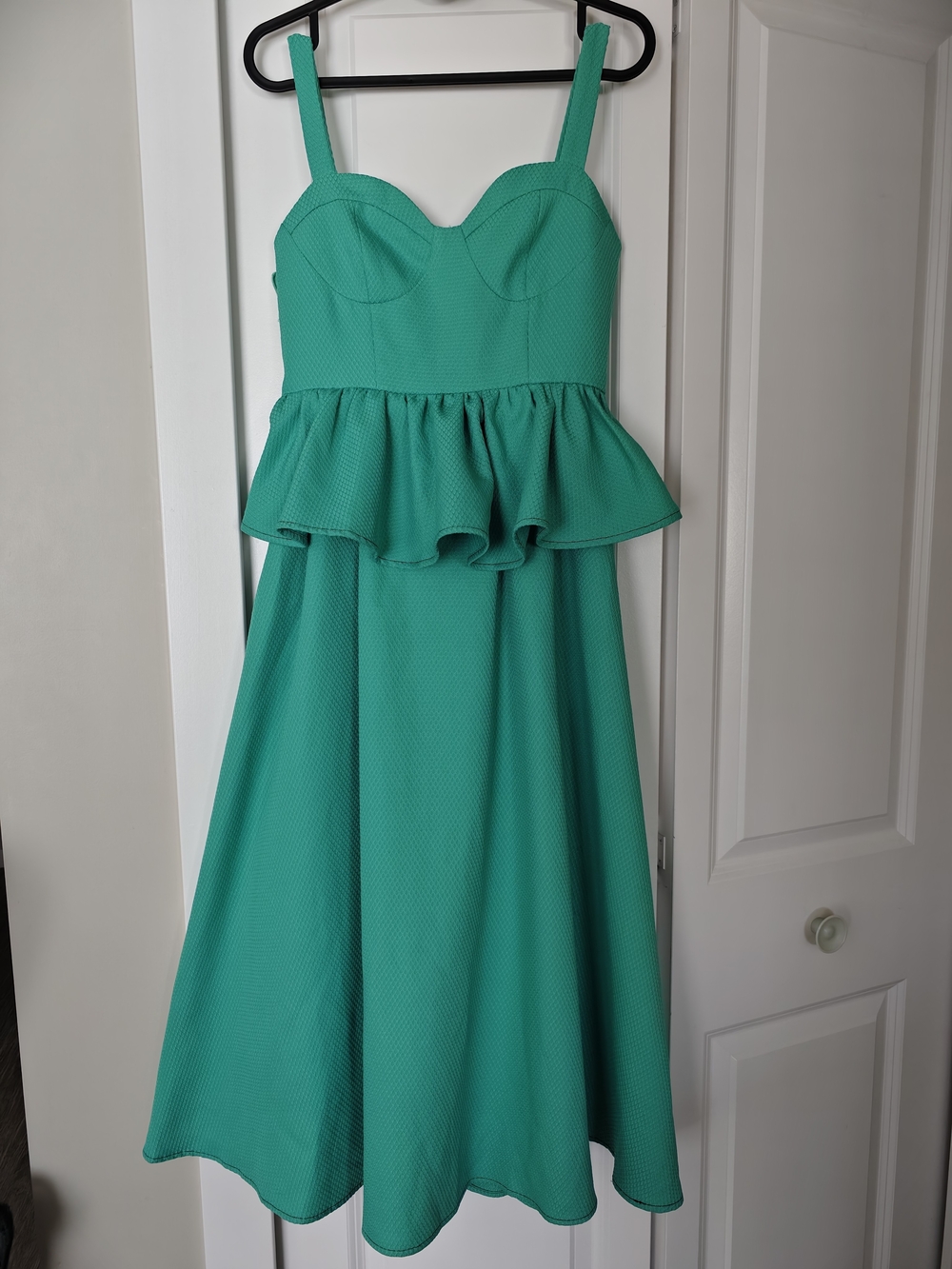 Gorgeous Emerald Green Midi Dress | Size S, Adjustable Fit